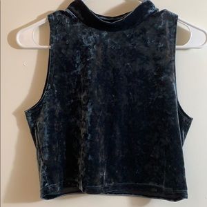 Forever 21 Blue Velvet crop top
